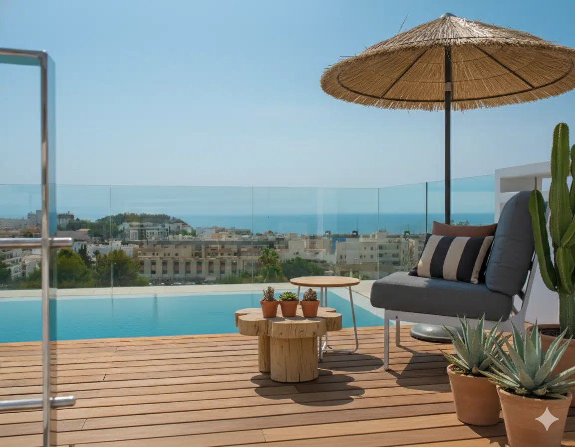 Villa met 5 slaapkamers, toeristenvergunning en zeezicht in Santa Eulalia